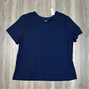 Gap Navy Organic Cotton Vintage Soft Crew Neck T-Shirt L New with Tags